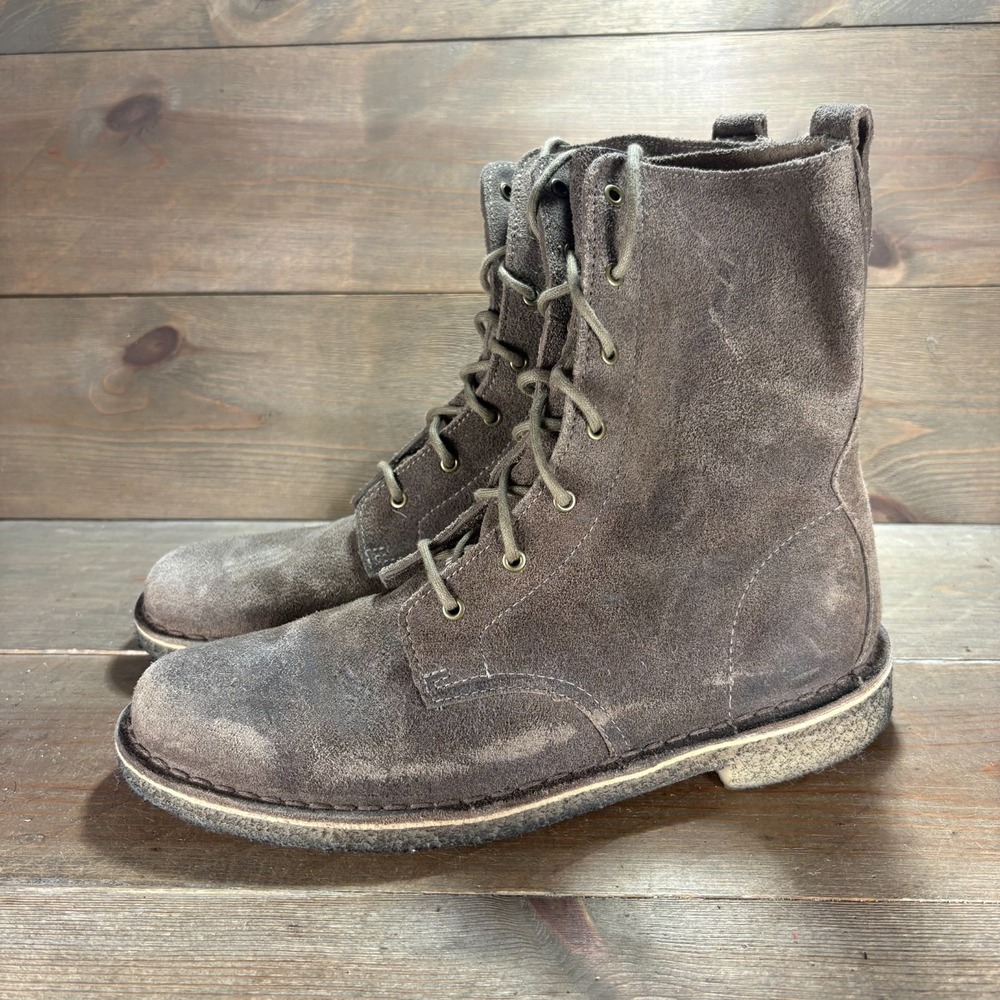 Clarks desert mali Womens size 9.5 shoes brown Suede Crepe sole Combat boots